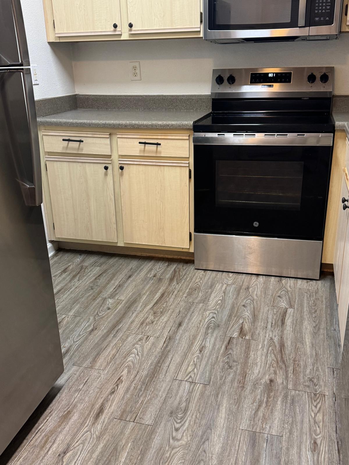 Kitchen floor after deep cleaning service in Overland Park, KS