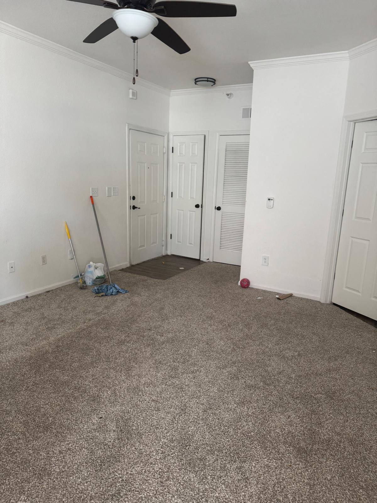 Living room before house cleaning service in Overland Park, KS